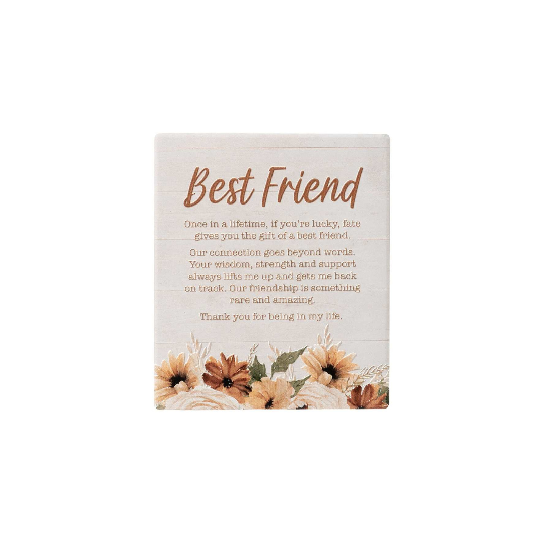 Best Friend Ceramic Verse Plaque 5"
