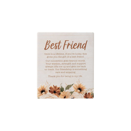Best Friend Ceramic Verse Plaque 5"