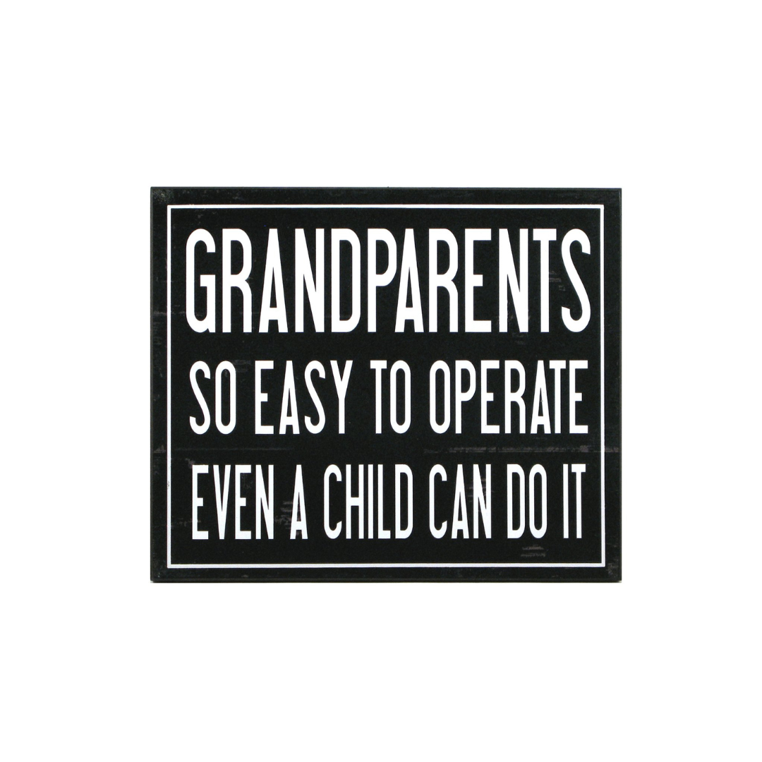 Grandparents Easy To Operate MDF Wood Plaque 11.75x9.75"