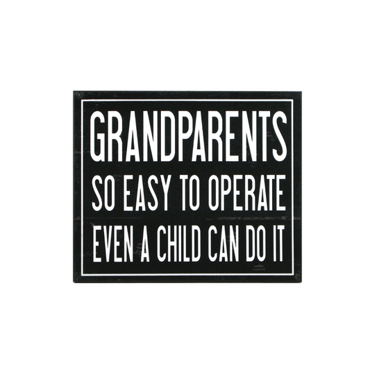 Grandparents Easy To Operate MDF Wood Plaque 11.75x9.75"