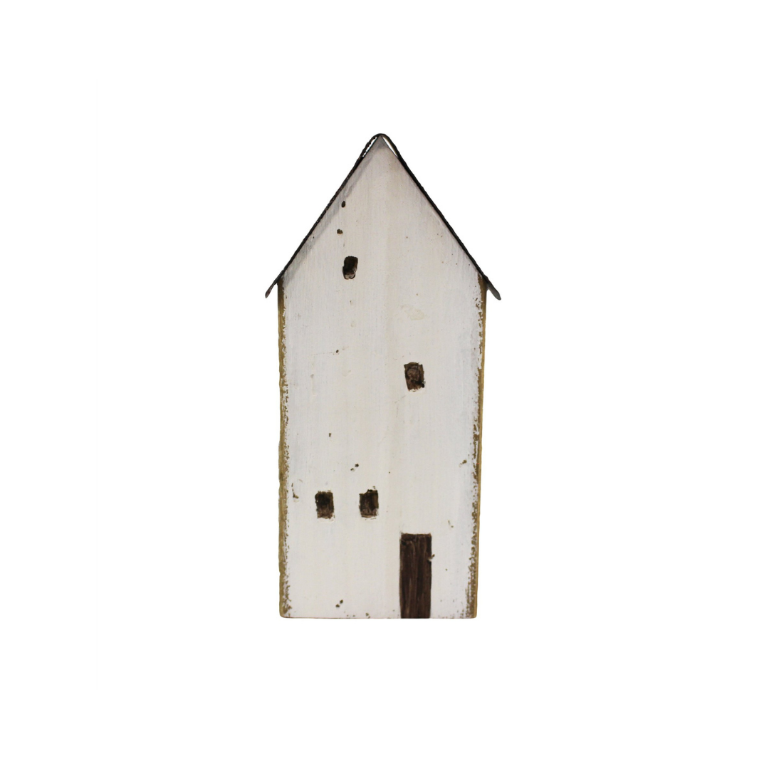 White Houses with Brown Roofs