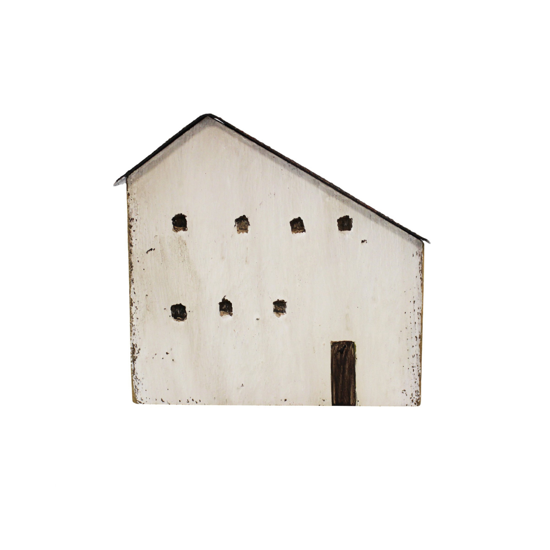 White Houses with Brown Roofs