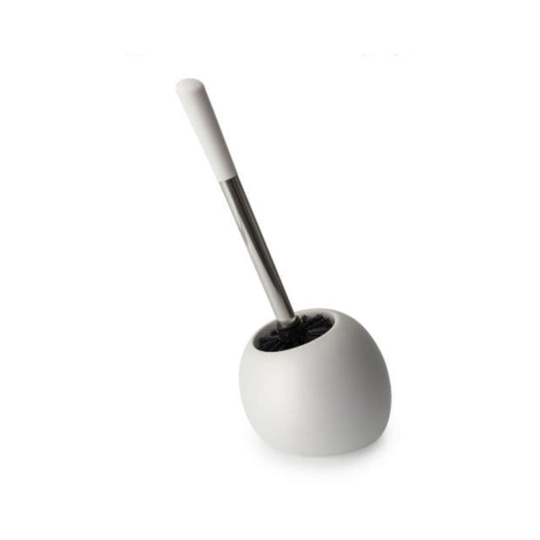 Moda White Ceramic Toilet Brush Holder