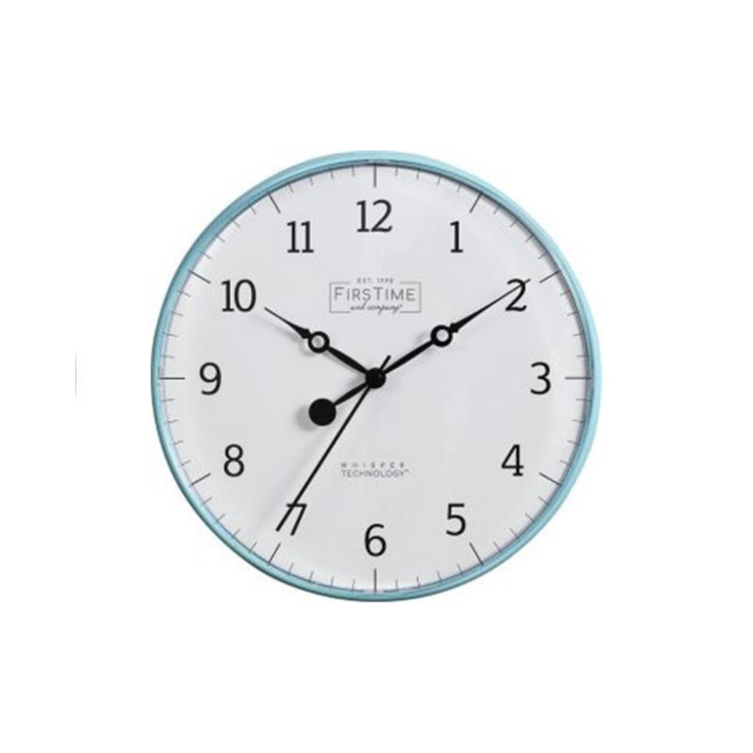 FirsTime & Co. Aubrey Teal Wall Clock 10"