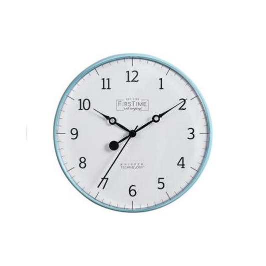 FirsTime & Co. Aubrey Teal Wall Clock 10"