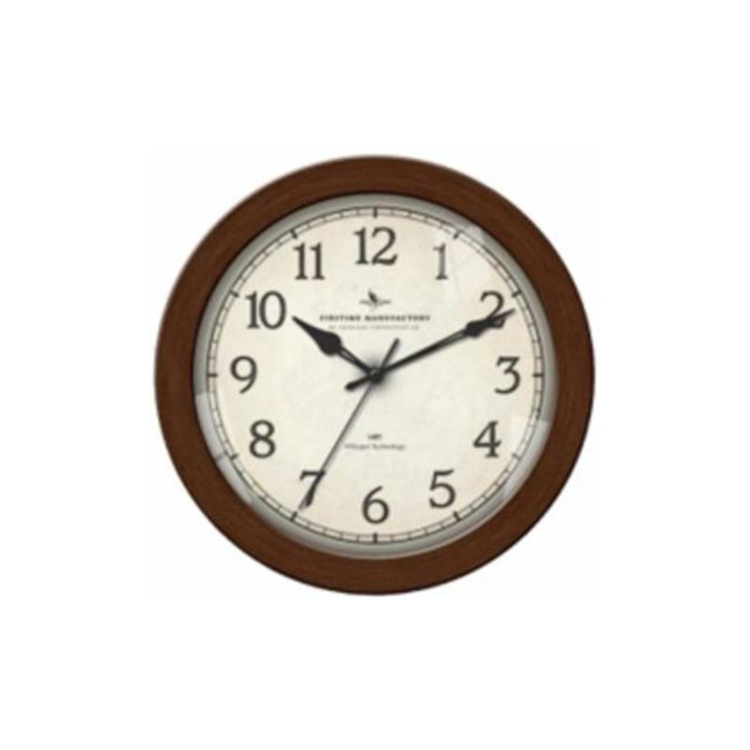 FirsTime & Co. Bronze Slim Clock with Whisper Tech 8"