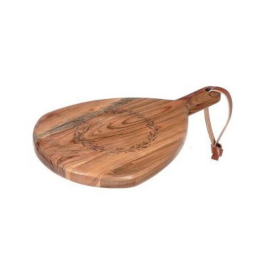 Floral Wood Paddle Cutting Board 16x10"