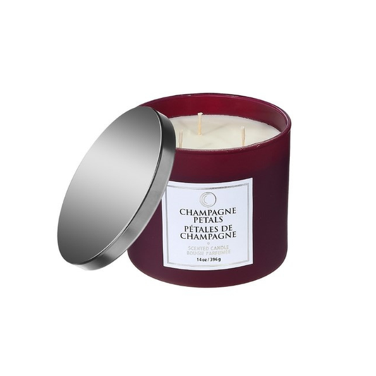 3 Wick Champagne Petals Scented Candle