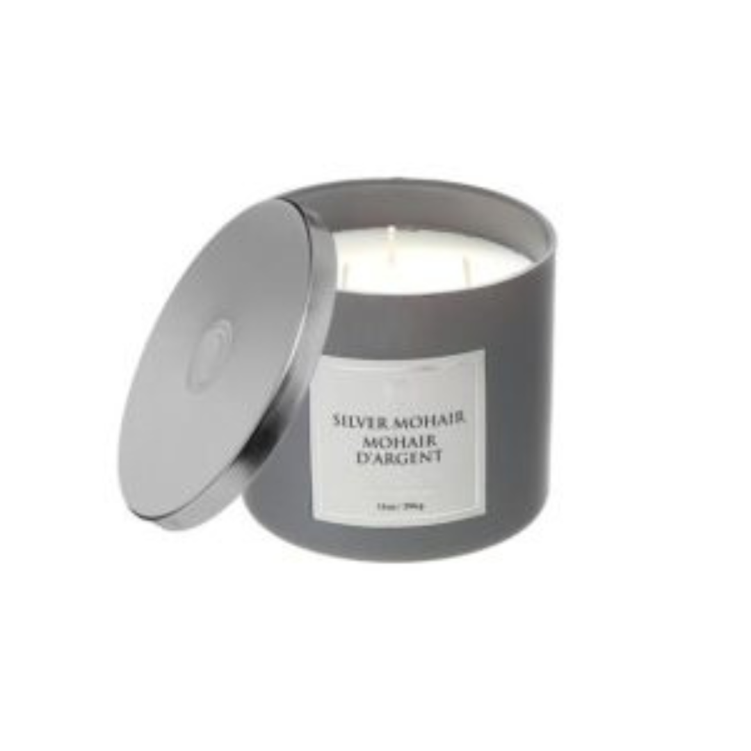 3 Wick Silver Mohair Scented Candle