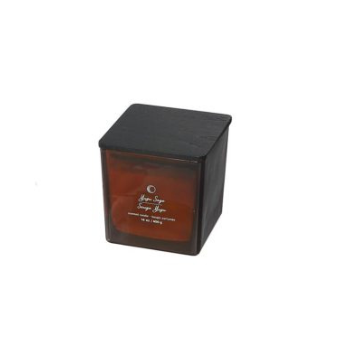 14oz. Yuzu Sage High Gloss 2-Wick Square Candle