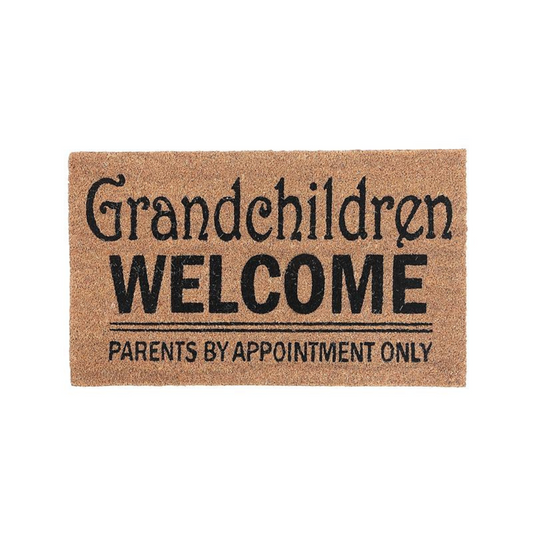 Grandchildren Welcome Coir Door Mat 18x30"
