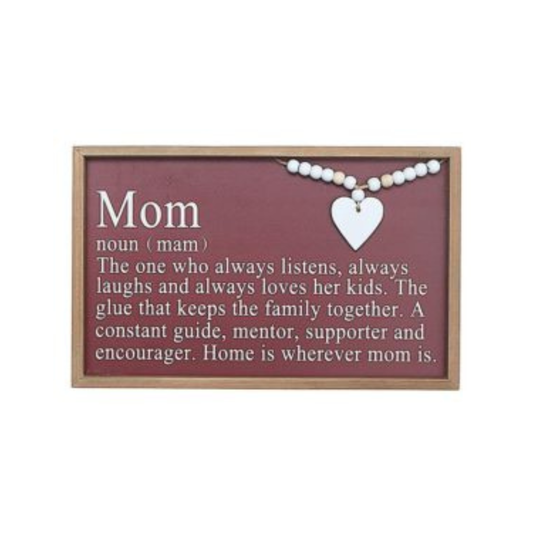 Mom Definition Framed Sign 14x8.65"