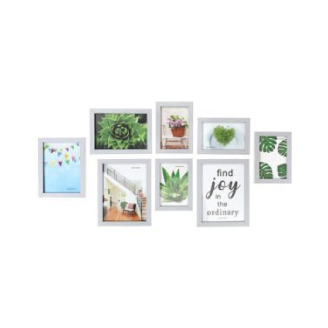 Pewter Gallery Picture Frame Set of 8pc.