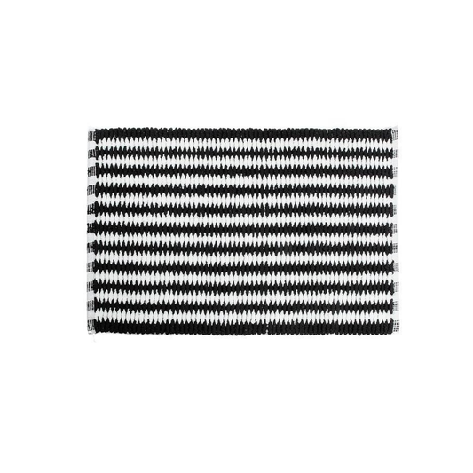 Black & White Cross Bath Mat 20x32"