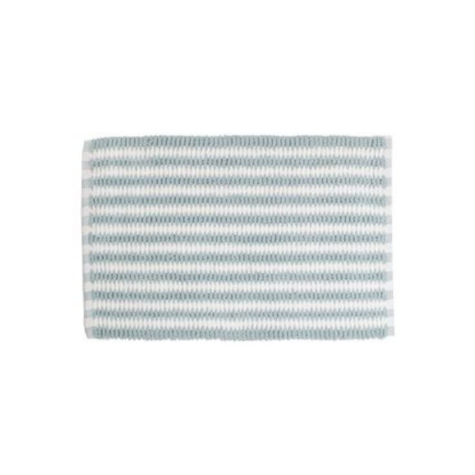 Blue & White Cross Bath Mat 20x32"
