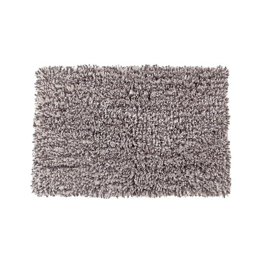 Grey & White Shaggy Bath Mat 20x32"