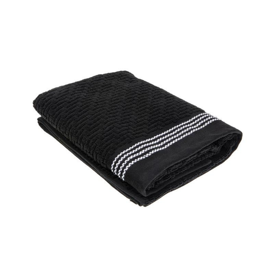 Luxury Stitch Towel Black