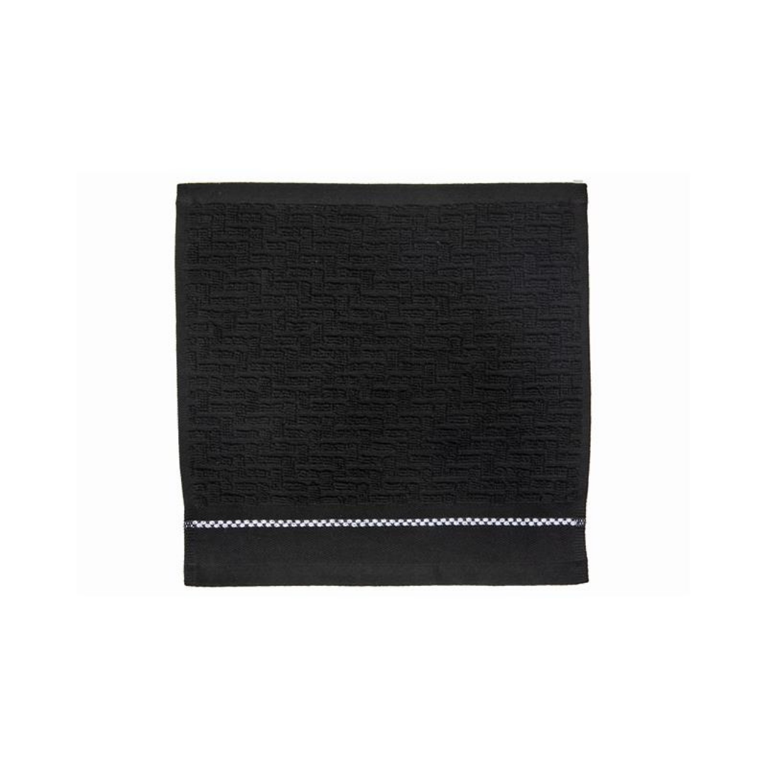 Luxury Stitch Towel Black