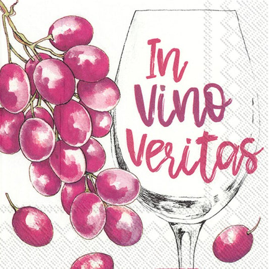 IHR Paper Napkins Vino Rosso Pack/20 6.5x6.5"