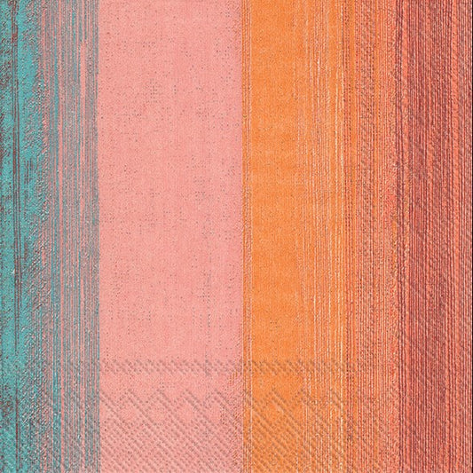 IHR Paper Napkins Sarina Orange Linen Pack/20 6.5x6.5"
